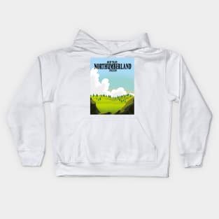 Northumberland england vacation poster. Kids Hoodie